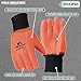 Wells Lamont unisex adult 164 Chemical Resistant Gloves, Orange, One Size Pack of 1 US