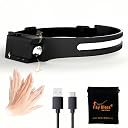 Fay Bless USB C Rechargeable LED Sensor Headlamp with Adjustable Angle (Black) gallery image