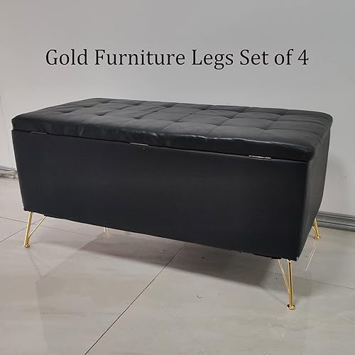 Miniatura 2 de Patas para muebles de 6 pulgadas, patas doradas para muebles, juego de 4 para armario, tocador, mesa auxiliar, sofá, etc. (6 pulgadas, dorado)