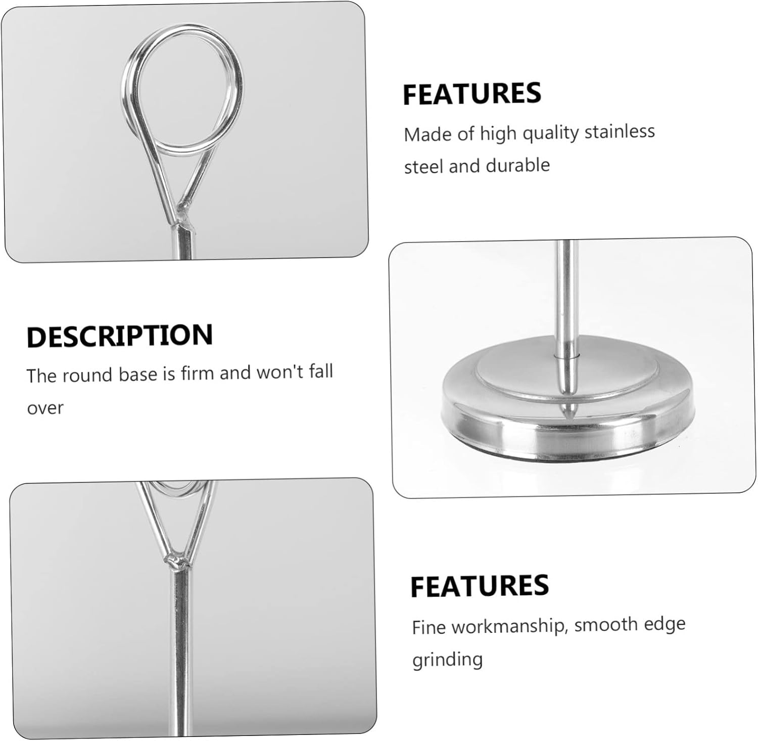 1pc Menu Holder Elegant Table Cards Rack Display for Restaurants Weddings and Events Sturdy Buffet Dish Labels and Place Card Stand