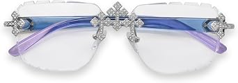 Iced-Out Triple Cross Sunglasses Frameless Diamond-Cut Luxury Shades for Men & Women | UV400 Hip-Hop Eyewear