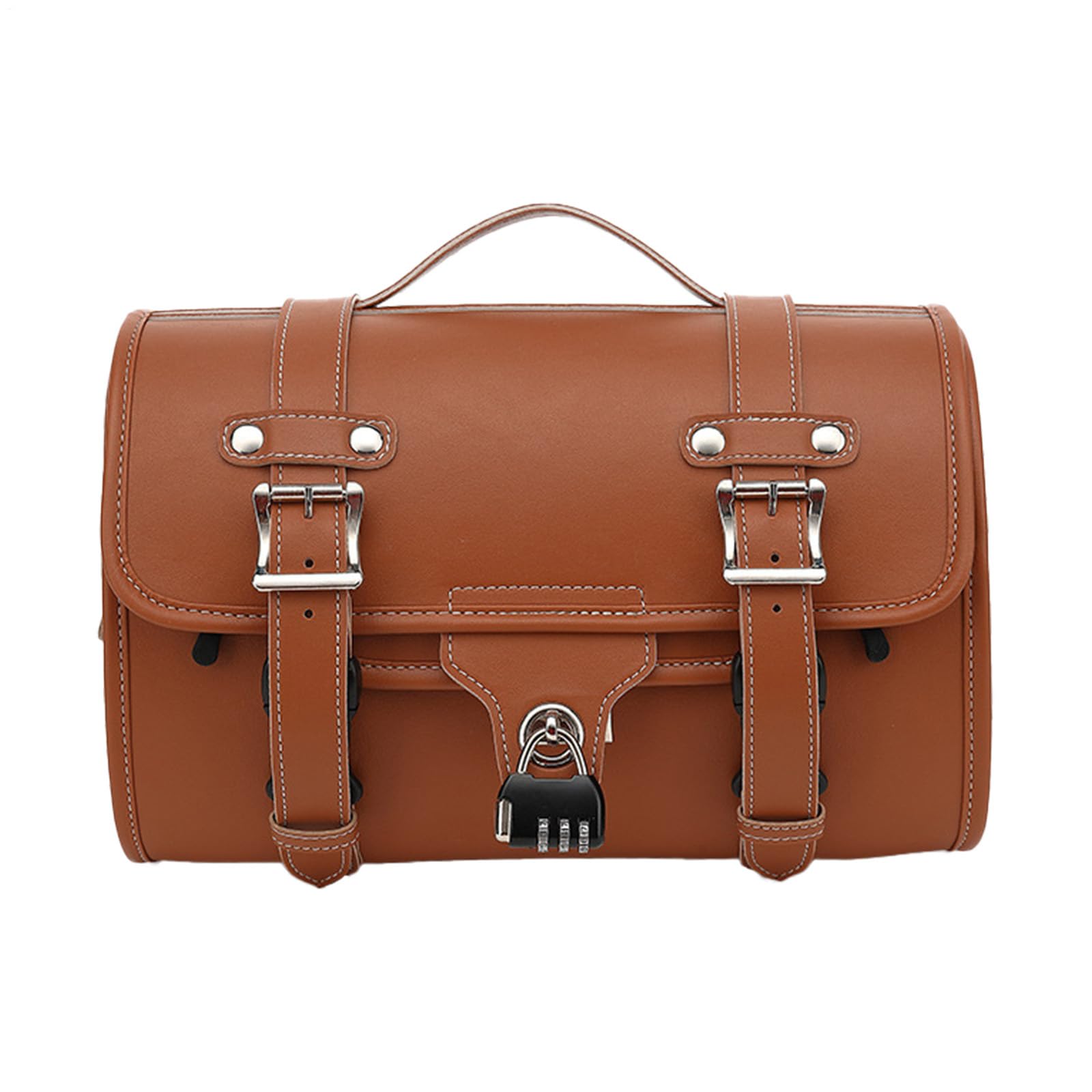 Borsa Bagagli Moto - Valigia Vintage Posteriore, Laterale Retrò | Zaino Resistente per Stoccare Accessori In Viaggi Lunghi con Moto Cruiser per Strada, Passeggiate Lunghe