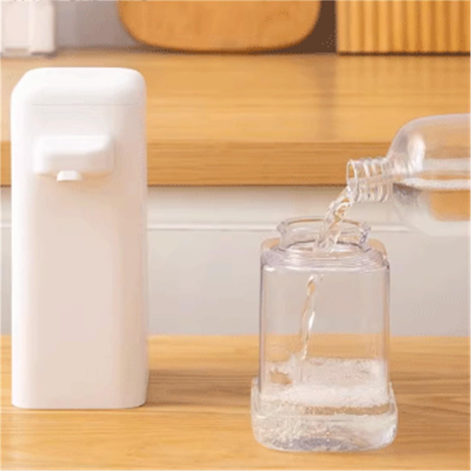 Botella de Bomba Dispensador de jabón Pared en Tonos cálidos for Uso doméstico con Tres configuraciones Ajustables