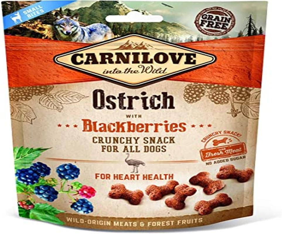 Carnilove Canine Crunchy Snack Ostrich Blackberries Box 6 x 200 g 1200 g