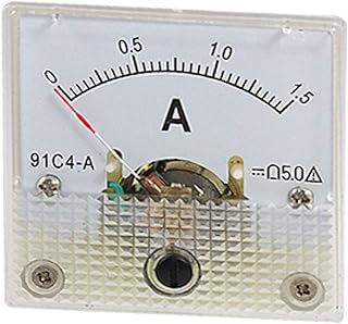 New Lon0167 Plastic Clear encase_d DC1.5A Analog Ampere Panel Meter (Durchsichtiges DC1.5A Analog Ampere Panel Meter mit KunststoffgehÃ¤use