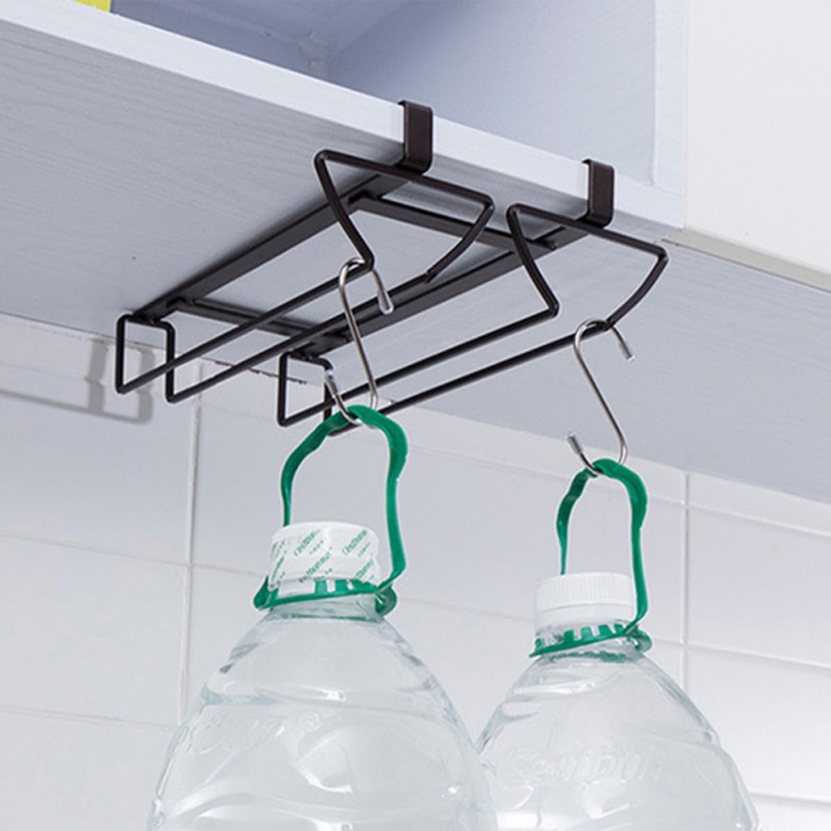 Wine Glass Holder Free Storage Rack Iron Punch Double Row