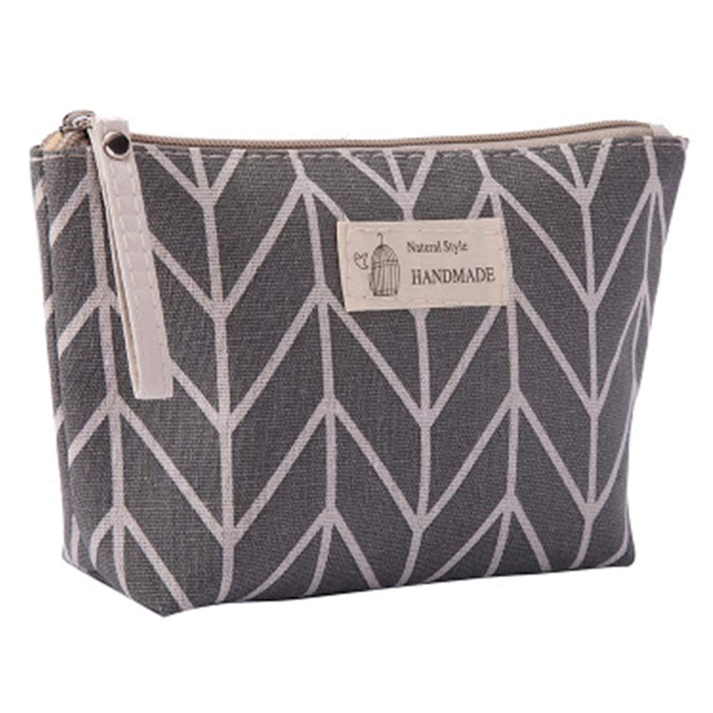 Kimoli Canvas Cosmetic Bags, Printed Makeup Bag, Multi-Function Travel Toiletry Case, Coin Pouch Purse (Color-B)