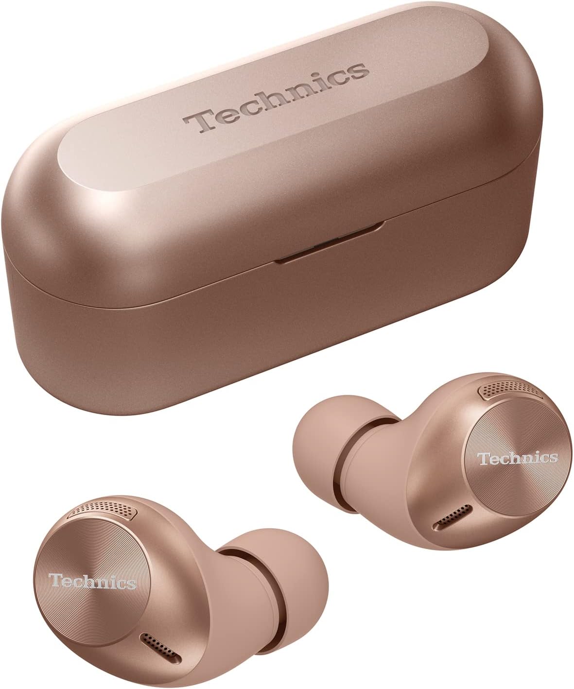 True Wireless Multipoint Bluetooth Earbuds with Microphone, HiFi, Clear Calls, Long Battery Life, Lightweight Comfort Fit, Alexa Built in, EAH-AZ40-N (Rose Gold)