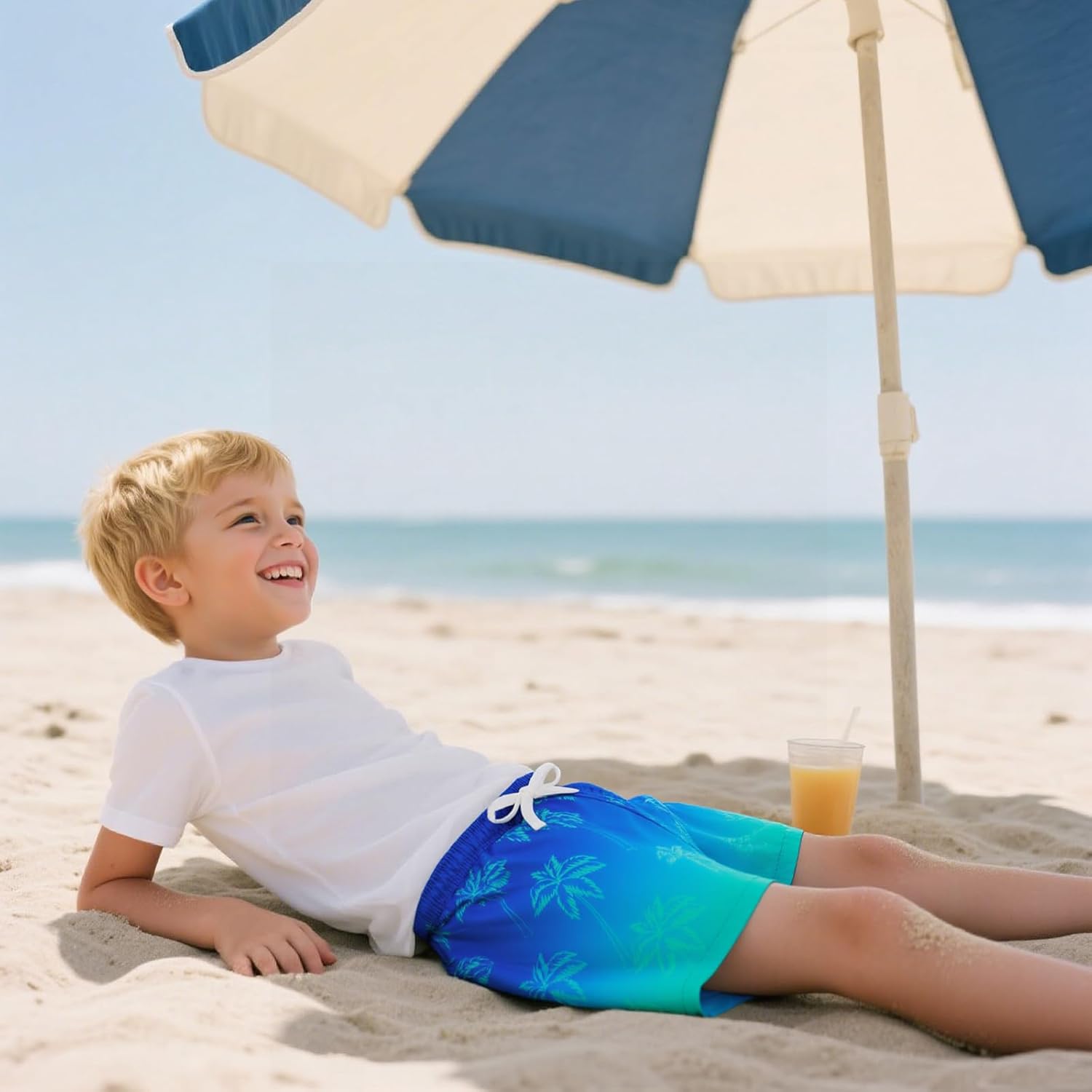 Cozople 7-16T Teen Boys Swim Trunks Quick Dry UPF 50+ Swimwear Bathing Suit for Big Boys Beach Swim Boards Shorts - Image 3