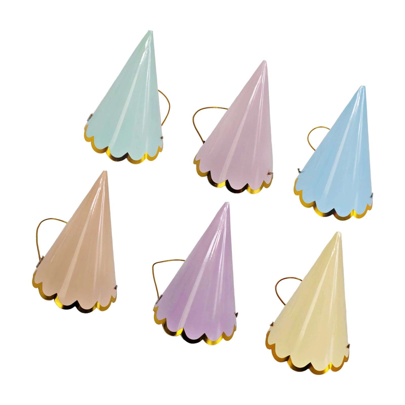 fexxkg Preassembled Pastel Party Hats For Babies Adults Quick Setup Paper Cone Birthday Celebration User Friendly Decor