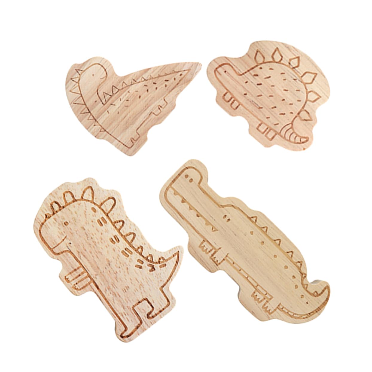 PRETYZOOM 5 Juegos De Ganchos Adhesivos De Madera Para Niños Con Forma De Animal Decorativos Para Colgar En La Pared Seguros (4 Unidades)