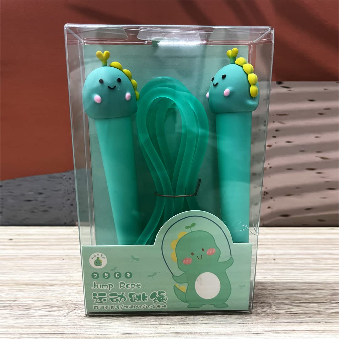Skipping Rope Jump Rope for Kids PVC Skipping Rope for Boys and Girls Fitness - (Pack of 1 - Green)-image-48