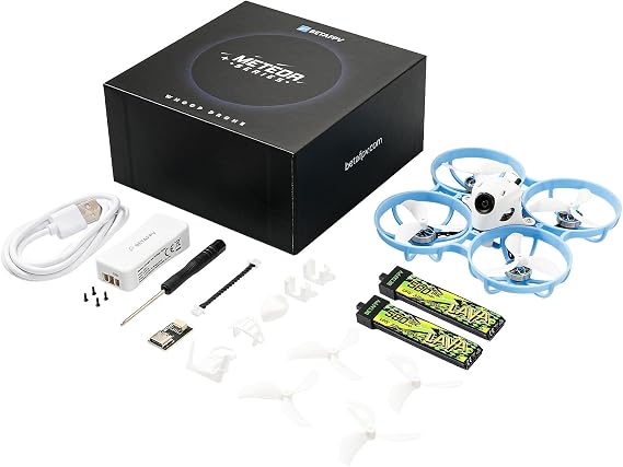BETAFPV ELRS Meteor75 Pro 1S Brushless Drone with Matrix 1S 5IN1 FC, 1102 22000KV Motor, 45mm 3-Blade Prop for FPV Freestyle Racing Indoor Outdoor, Fly Time Up to 6.5Min with LAVA II 1S 580mAh