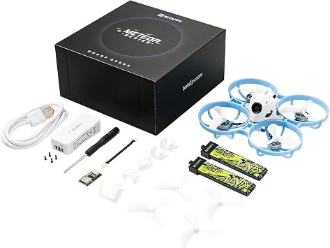 BETAFPV ELRS Meteor75 Pro 1S Brushless Drone with Matrix 1S 5IN1 FC, 1102 22000KV Motor, 45mm 3-Blade Prop for FPV Freestyle Racing Indoor Outdoor, Fly Time Up to 6.5Min with LAVA II 1S 580mAh