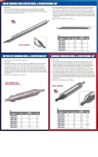 Miniatura 9 de hhip 5000312560grados M428 de cobalto combinada Drill y avellanador cónico 18 de diámetro 516 cuerpo de diámetro 218 Oal  4