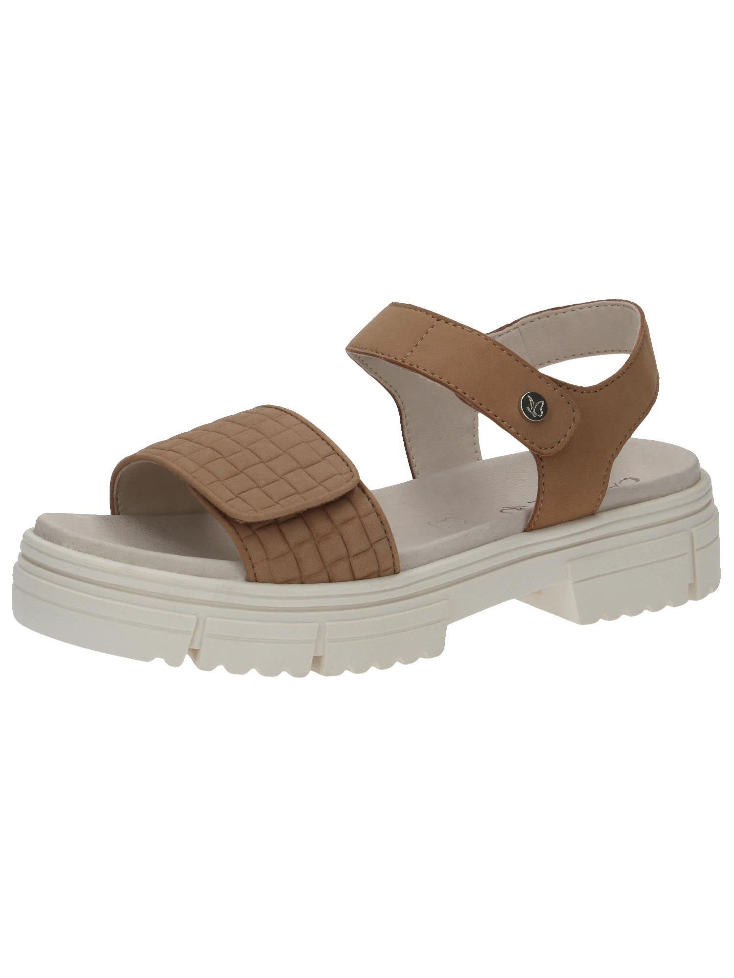 Sandales Femme été Sandalen Caprice 9-28256-28 Taupe Nubuc 334 Tropeziennes Sandales Femme