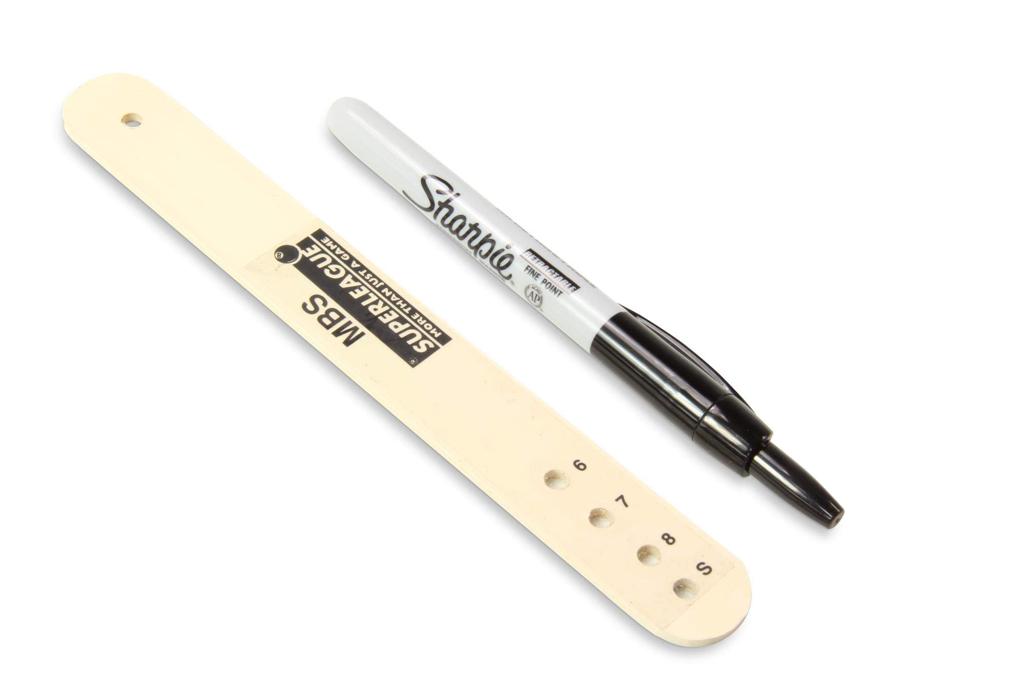 Superleague White Plastic Pool Snooker D MARKER Stick and BLACK MARKER PEN