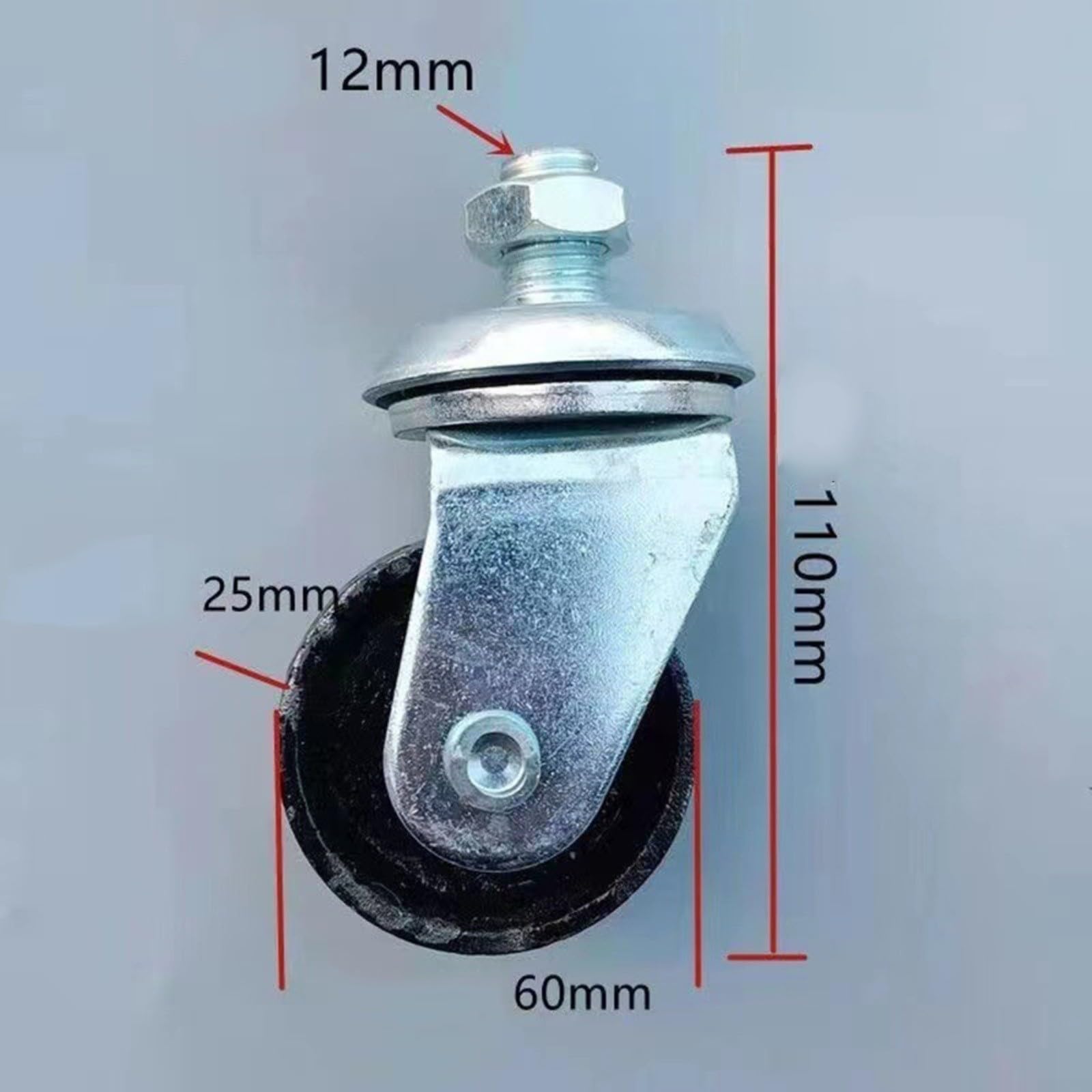 Ruote girevoli orizzontali resistenti, per rimorchi di sollevamento auto, rulli di ricambio in acciaio con design a installazione rapida, per attrezzature da officina da garage | Entgoinggo (12 mm)