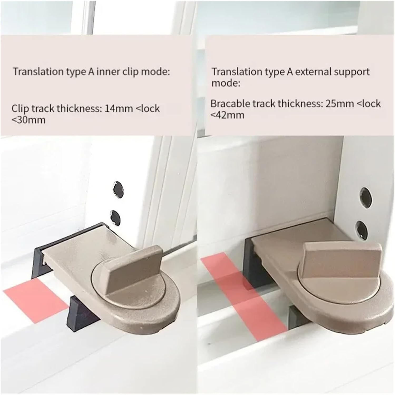 Window Limiter Window Limit Protection Lock Push Adjustable Door Latch Anti-Theft(Gray-1PCS)