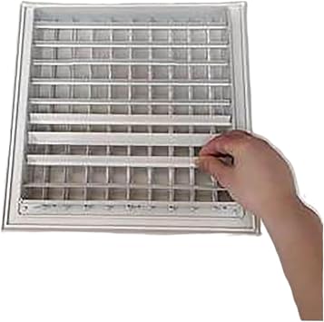 Adjustable Air Wall Vent Cover, Adjustable Blade Sidewall Ceiling Register Vent Cover - 15 20 25 30 35 40 45 50 60 cm Aluminum Air Vent Covers Wall Ac Grille8 x 8 in 20 x 20 cm