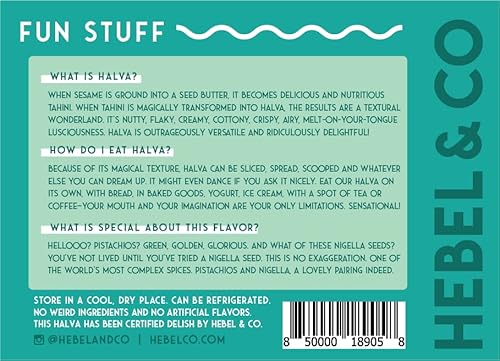 Hebel & Co Organic Pistachio Nigella Halva, 8 Oz #TOP4