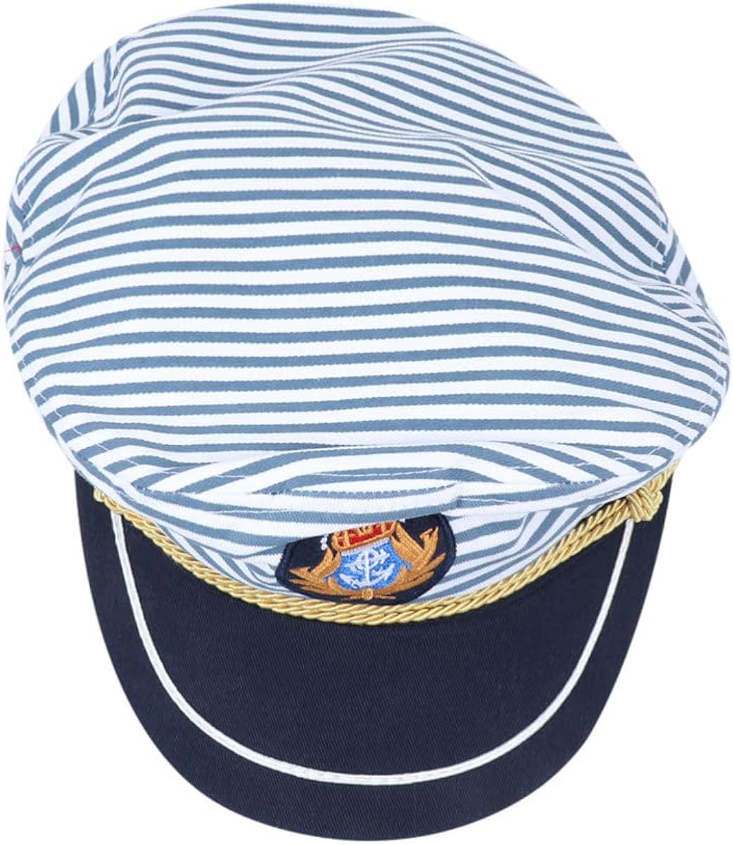 Miniatura 2 de GANAZONO Sombrero de disfraz de capitán marinero de la Marina gorra de marinero gorra de marinero sombrero de capitanes de mar sombrero para cosplay