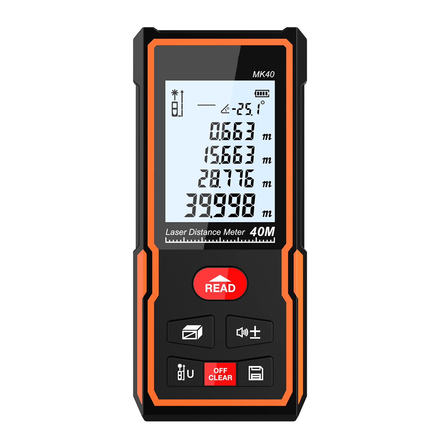 Buy Laser Distance Meter 40m Laser Measure Device With Wide Measureing