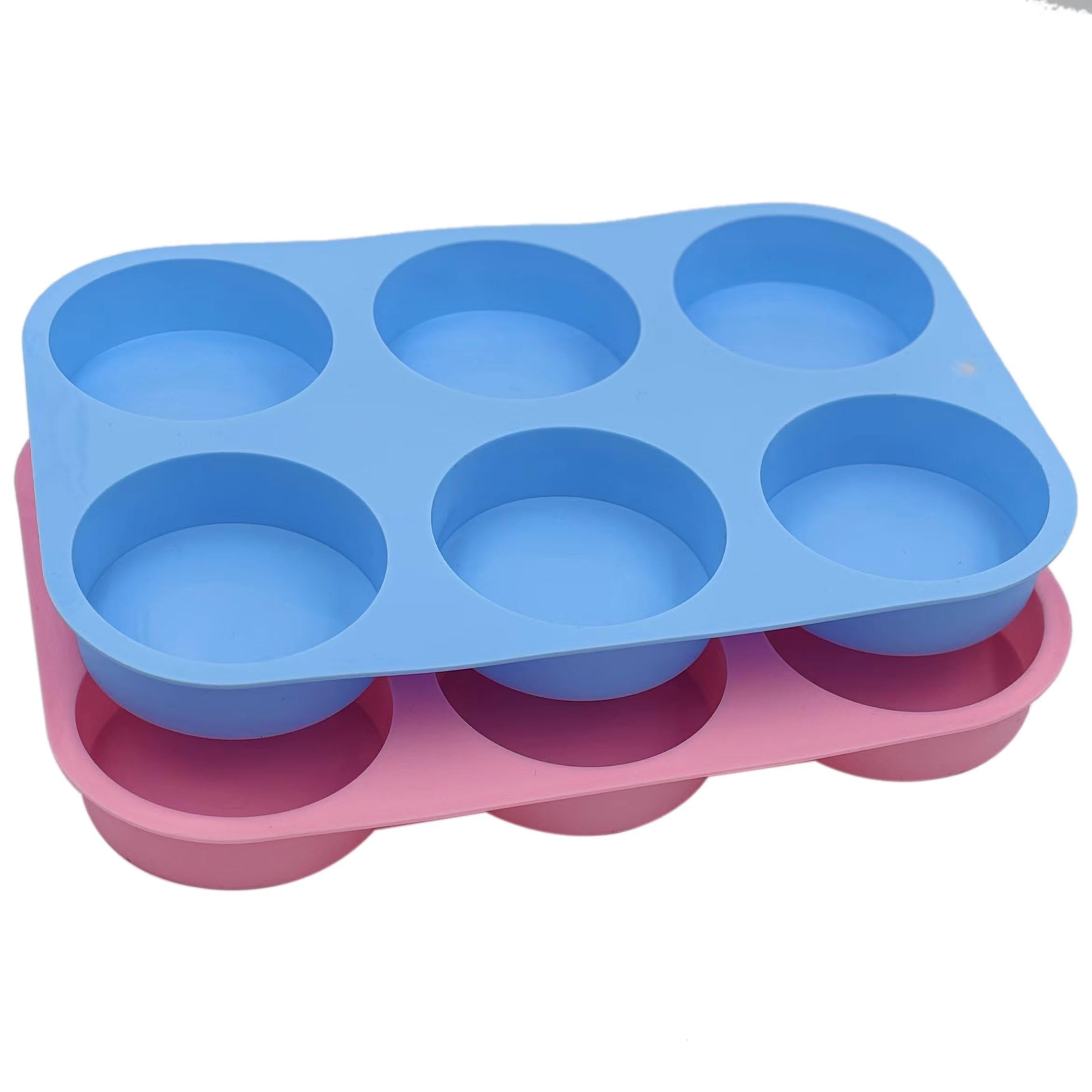 2 PCS Round Silicone Soap Mold 4oz, 3