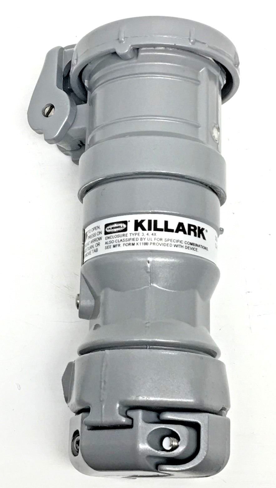 Killark VPR3455 Pin and Sleeve Connector, 4 Wire, 4 Pole, 30 Amp, 600V, Copper-Free Aluminum