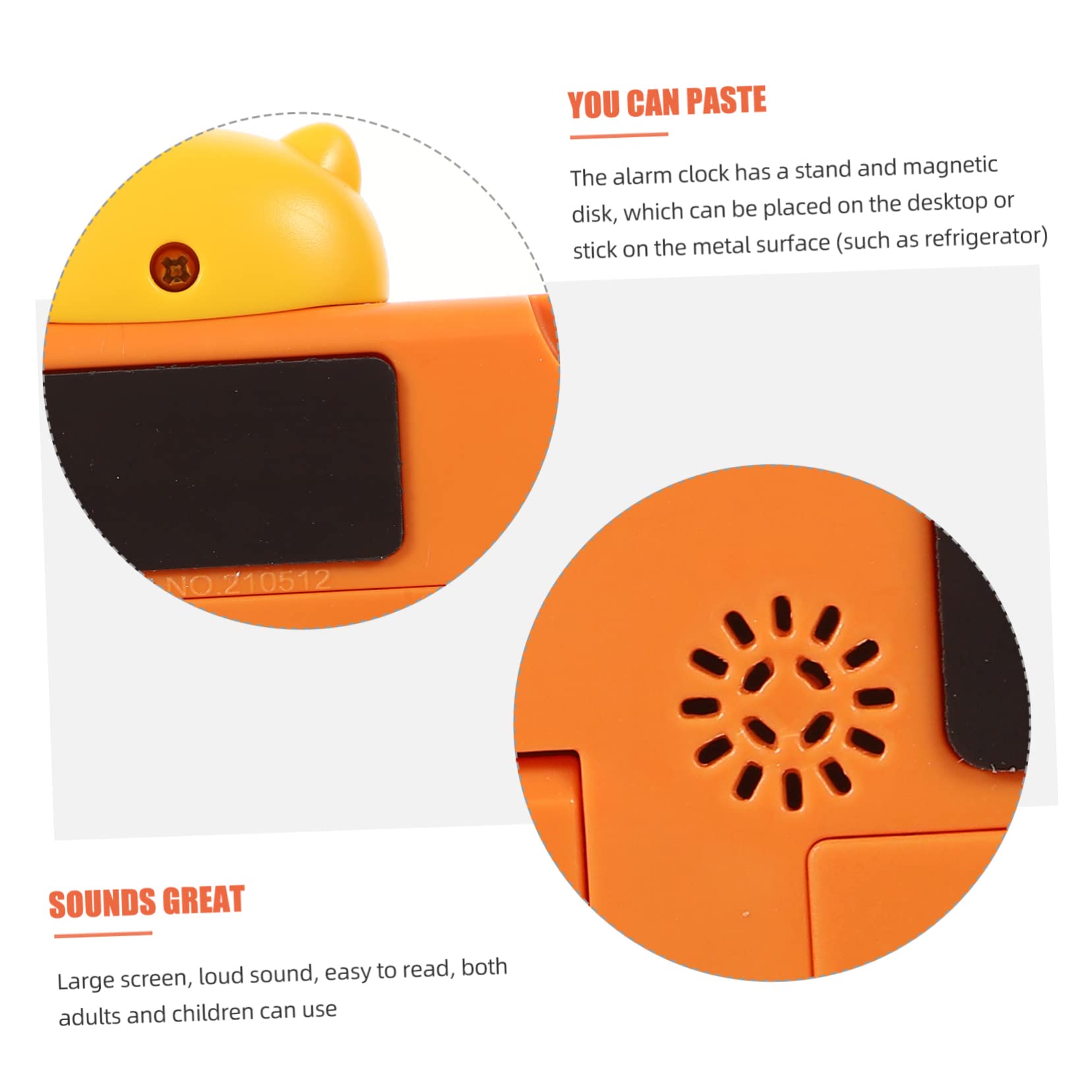 Ciieeo 4 Pièces Réveil Minuterie De Travail Minuterie Électronique Compte À Rebours Numérique s pour La Cuisson Mini Horloge Mini De Cuisine De