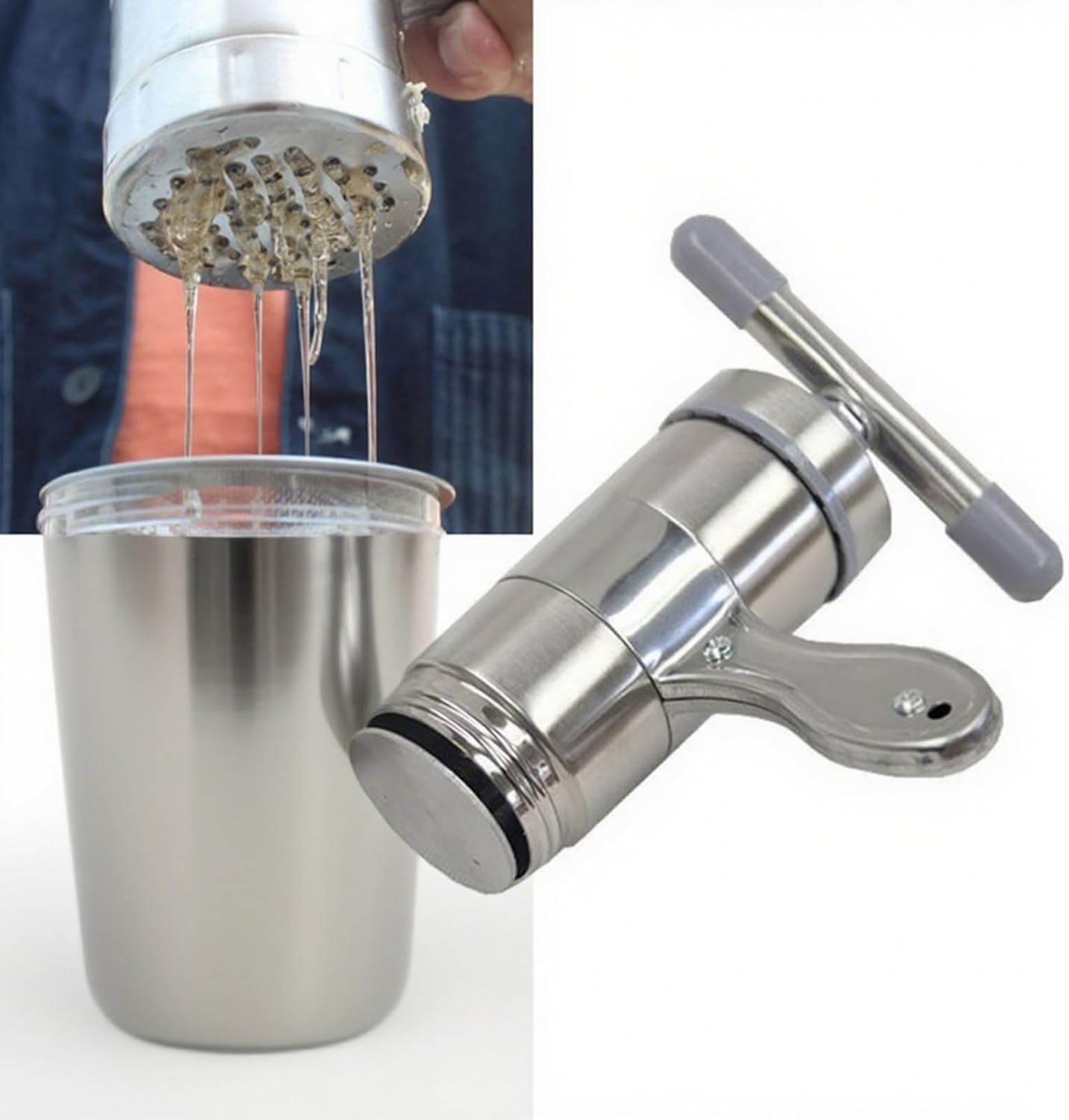 Nonrust Steel Manual Juices Press for Freshness Fruit Extraction Sturdy Handheld Juicer Easy to Design Manual Juices Maker