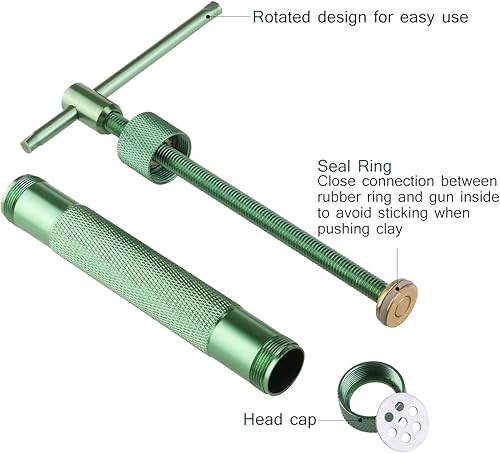 Miniatura 2 de Cabilock Extrusora de arcilla de aleación de arcilla Kit de herramientas de molde giratorio de arcilla polimérica para apretar, herramienta de