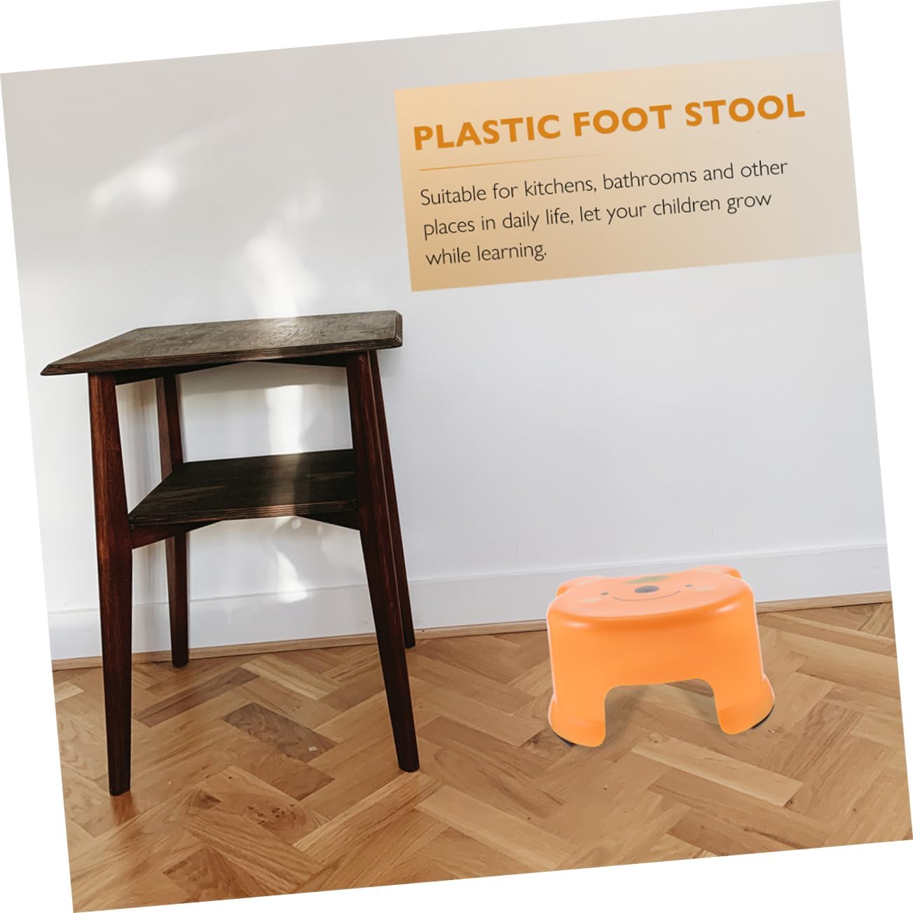 2pcs Cartoon Plastic Step Stool for Boys and Girls Non-Slip Bathroom Foot Stool Lightweight and Portable for Toddlers and Children for Home and Bathroom Use