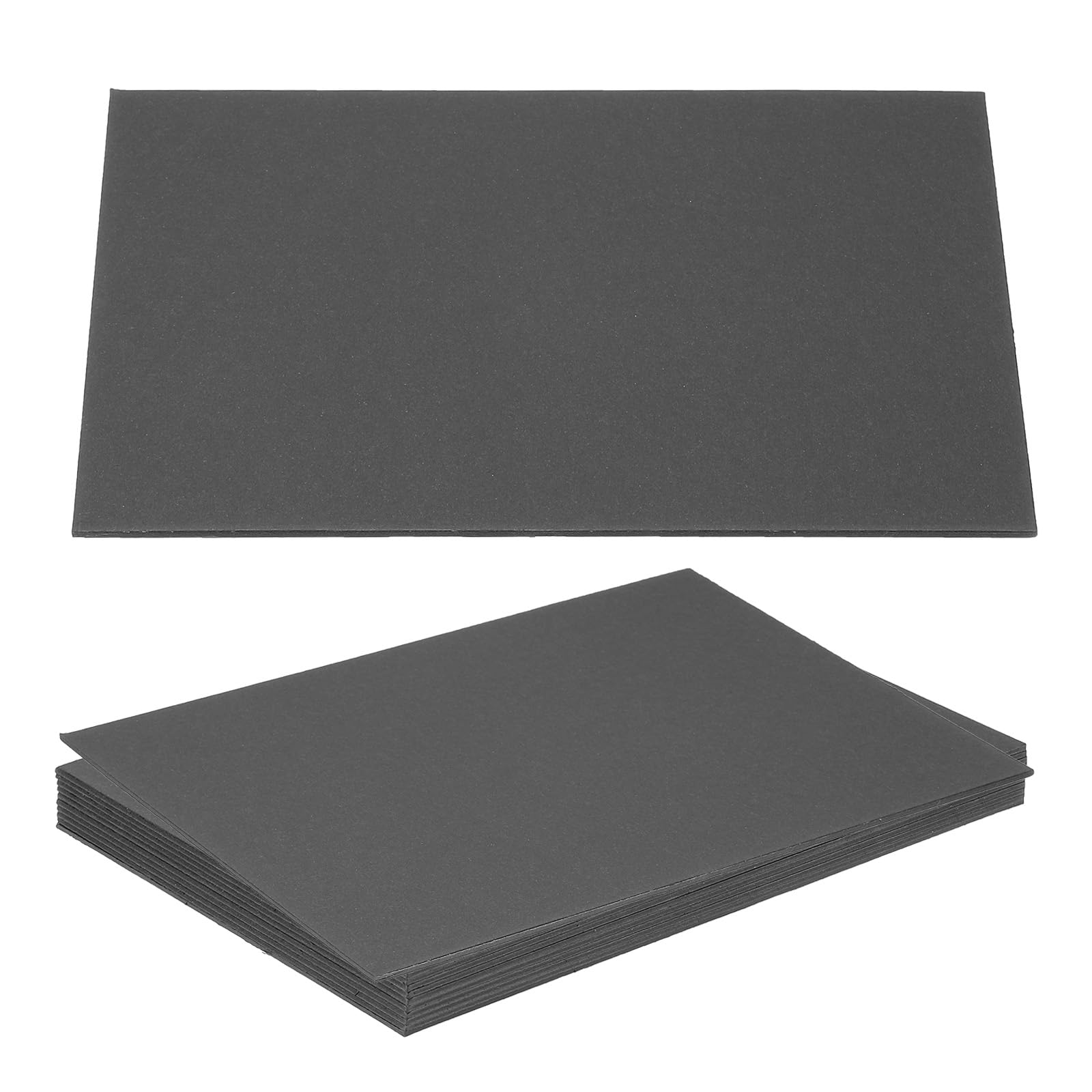 PATIKIL 12.5x10x0.06" Chipboard Sheets, 10Pcs 60PT Thick Book Board Binders Board Sturdy Bookbinding Supplies for Book Binding Cover, Black