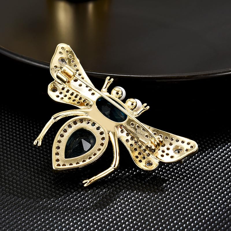 Image of Animal Brooches for Women Gold-Plated Panda /Bee /Snake /Elephant Pearl Brooch Lapel Pin Rhinestone Animals Brooch Jewelry for Mom Wife