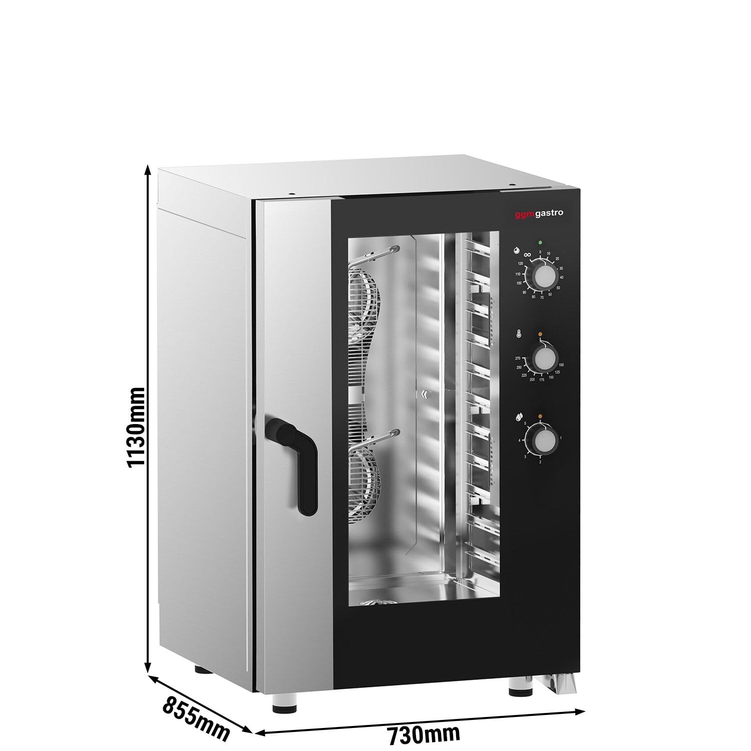 GGM Gastro Kombidämpfer 11x GN 1/1 Manuell | Robuste Edelstahlkonstruktion, gleichmäßige Hitzeverteilung, einfache Reinigung, ideal für den täglichen Gastronomiebetrieb