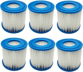 WuYan Filter cartridge Compatible with Best-way Type D VII, Replacement Cartridge Pump Compatible with Intex Type D Filter Cartridge Hot Spring Spa Pools, Pack of 6