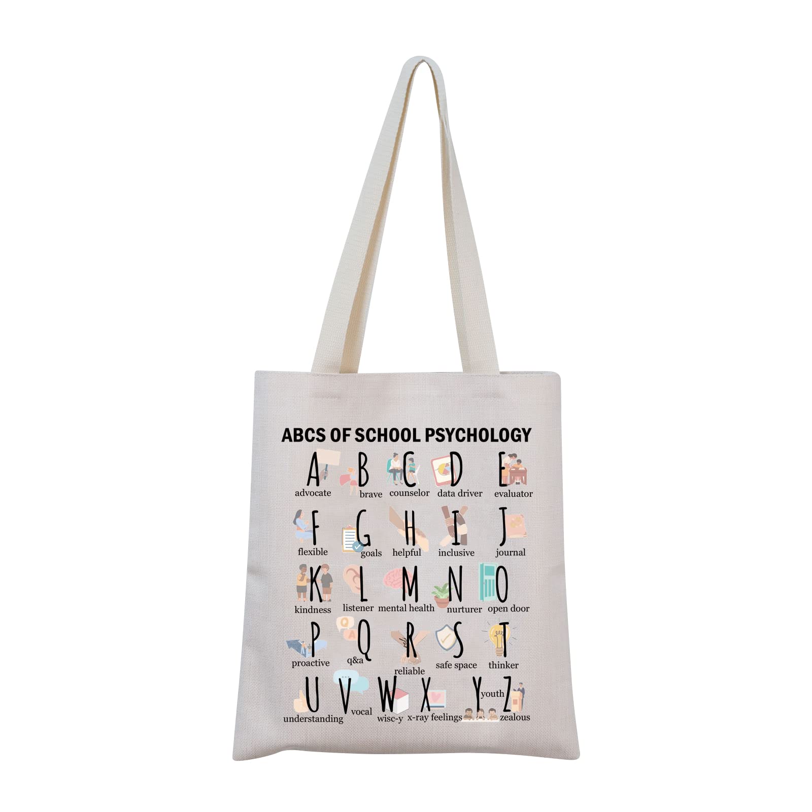 MNIGIU School Psychology Tote Bag - Psychology Graduation Gift - Metal Health Gift