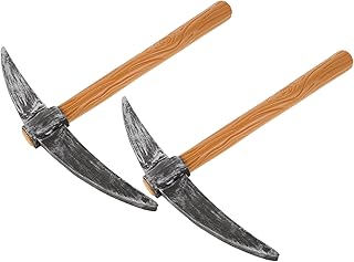 2Pcs Foam Pickaxe Model, Christmas Dwarf Pickaxe Prop, Decorative Pickaxes Model, Gnome Cosplay Fake Costumes Prop for Adults Kids 19.3 x 16.1 x 1.8 inch