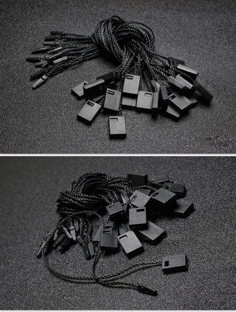 Image of Little Blooms Nylon Square Hang Tag String for Garments [Pack of 1000 pcs] (Black)