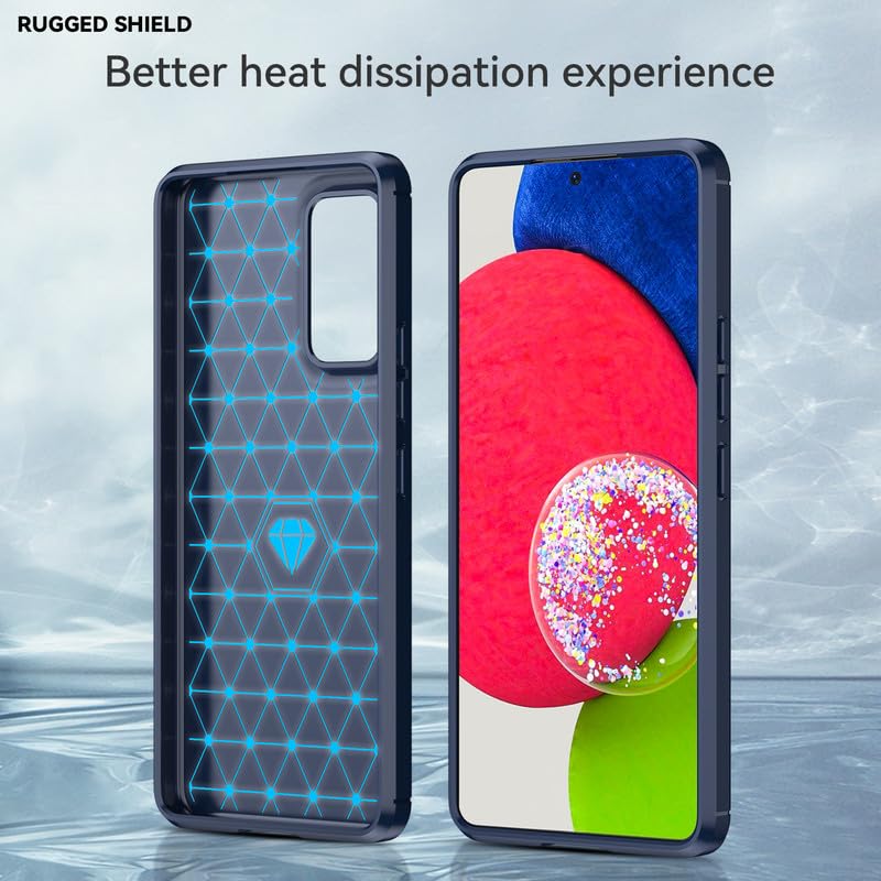 Image of Hybrid Carbon Fiber Back Case for Samsung Galaxy A53 5G (Blue)