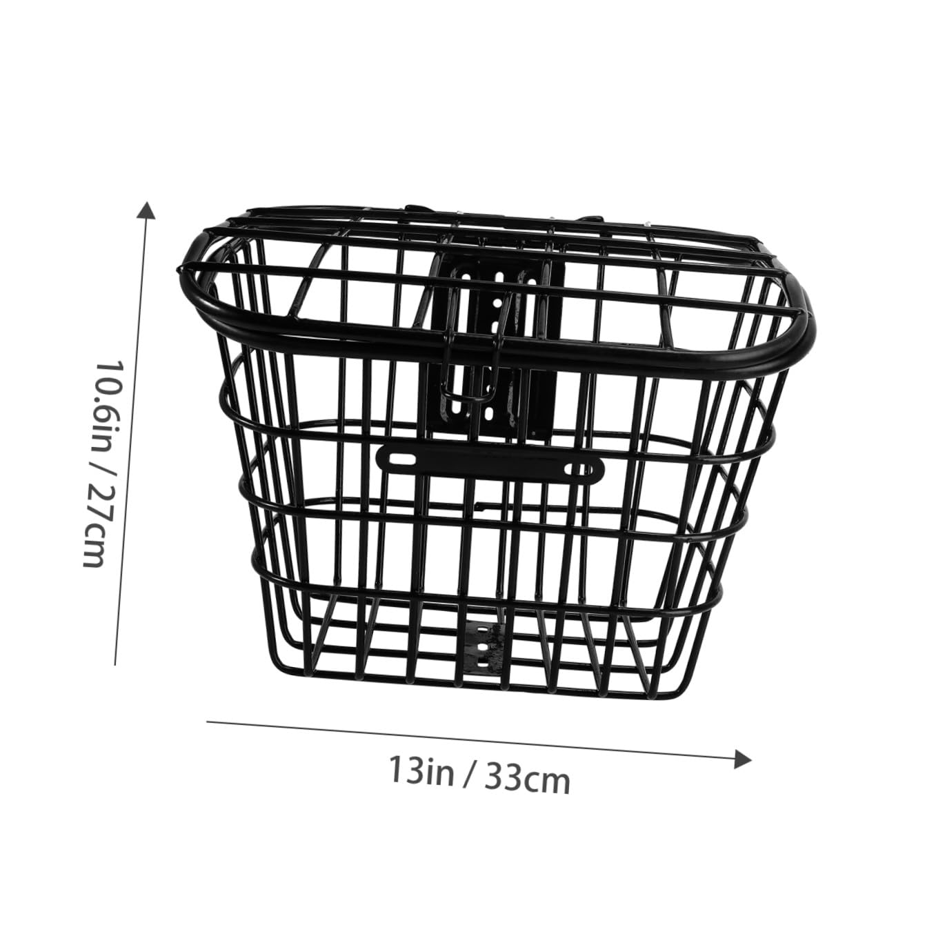 Cesta Negro y Sencilla para Acero Inoxidable, Bicicleta Vehículo Eléctrico