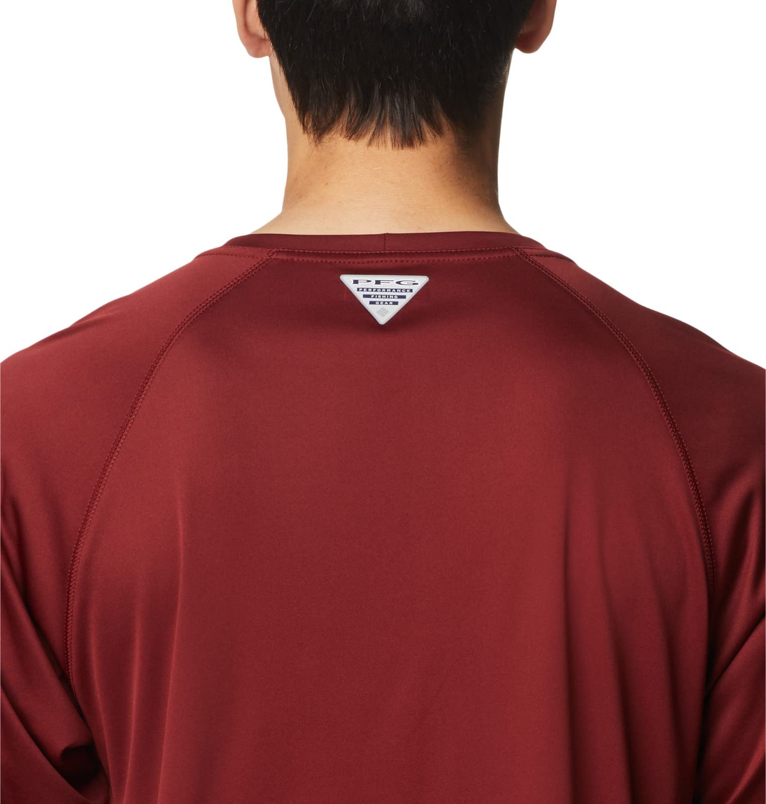 Columbia Chemise à Manches Longues Terminal Tackle pour Homme, Jaspe Rouge/Logo Gris Froid, M