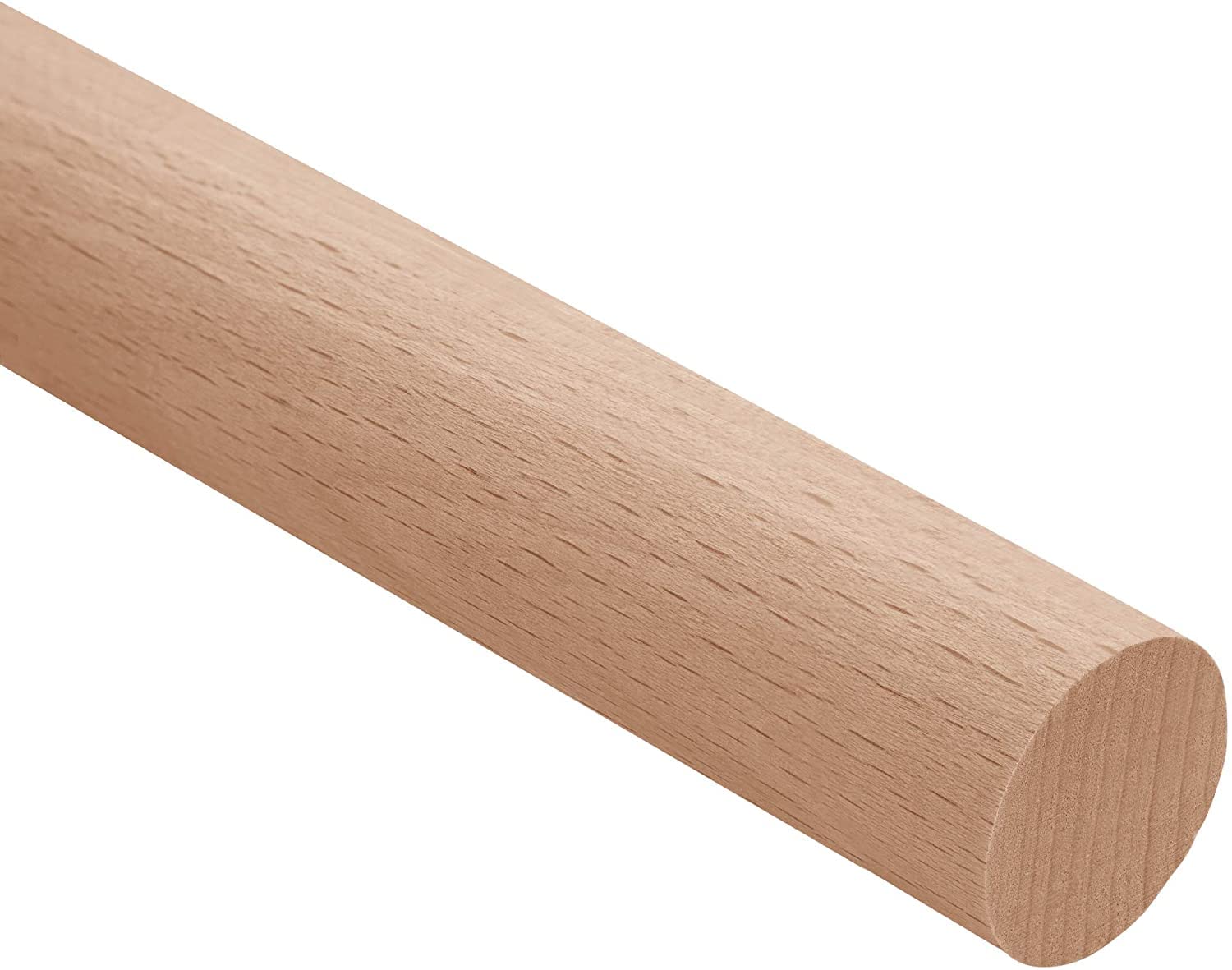 Gedotec Varilla redonda de haya lisa | varillas de madera | varillas manualidades 40 x 1000 mm | juego de 5 | varillas de haya para manualidades | varilla de madera maciza | palitos