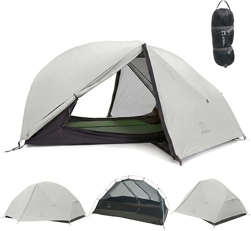 ATEPA Voyage 1-2 Person Backpacking Tent, 4 Season Ultralight Camping Tent, 4000mm Waterproof Double Layer Cold Wearther Easy Set Up Tent for Family Camp Hiking Hunting Outdoor Mountaineering Travel