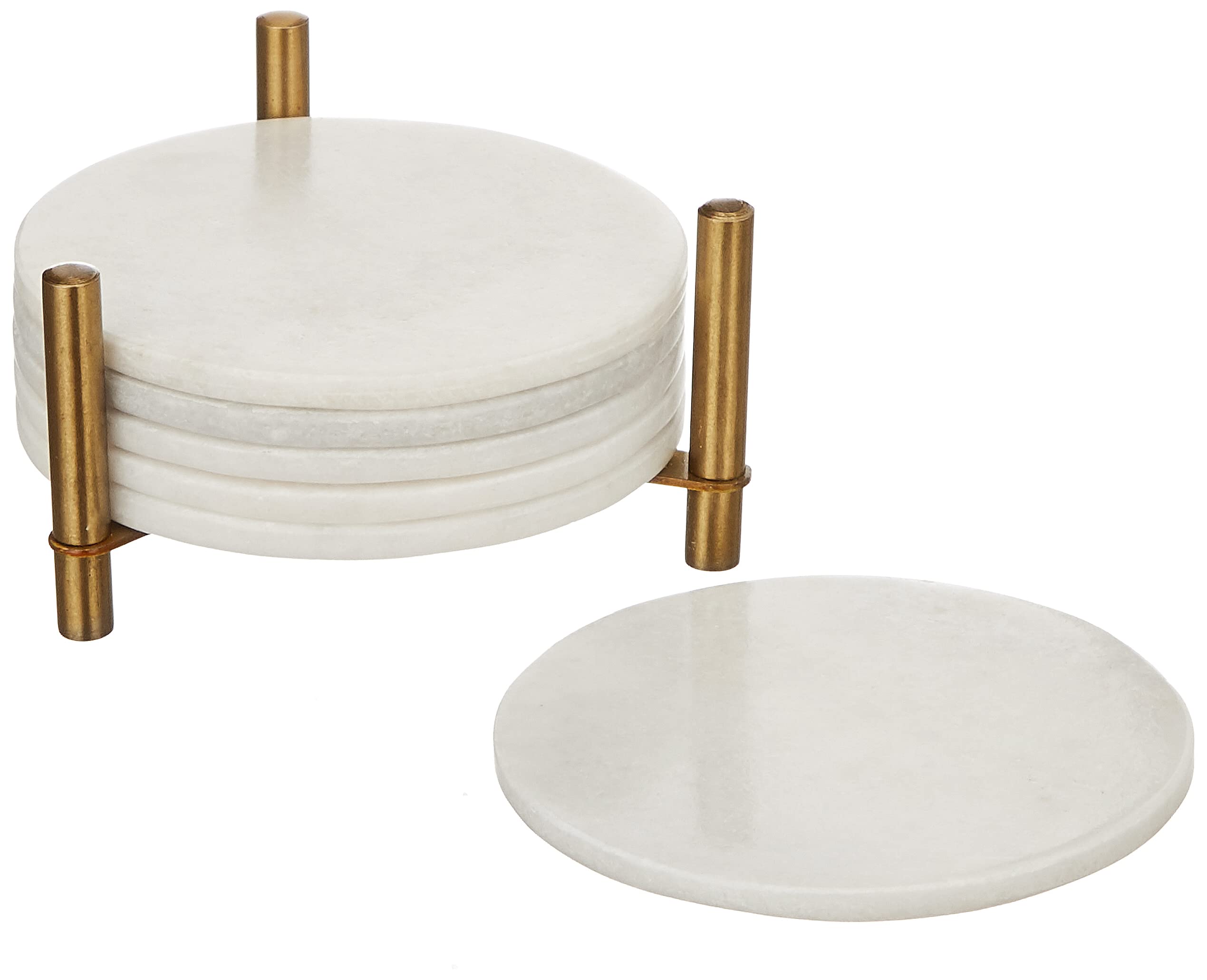 Amazon.com: Queenza Marble Coasters for Drinks, Natural Stone