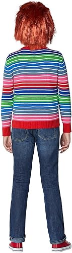 Miniatura 2 de Spirit Halloween Chucky - Kit de disfraz de chicos buenos para niños, con licencia oficial, terror, kit de disfraces de Chucky, suéter y cuchillo