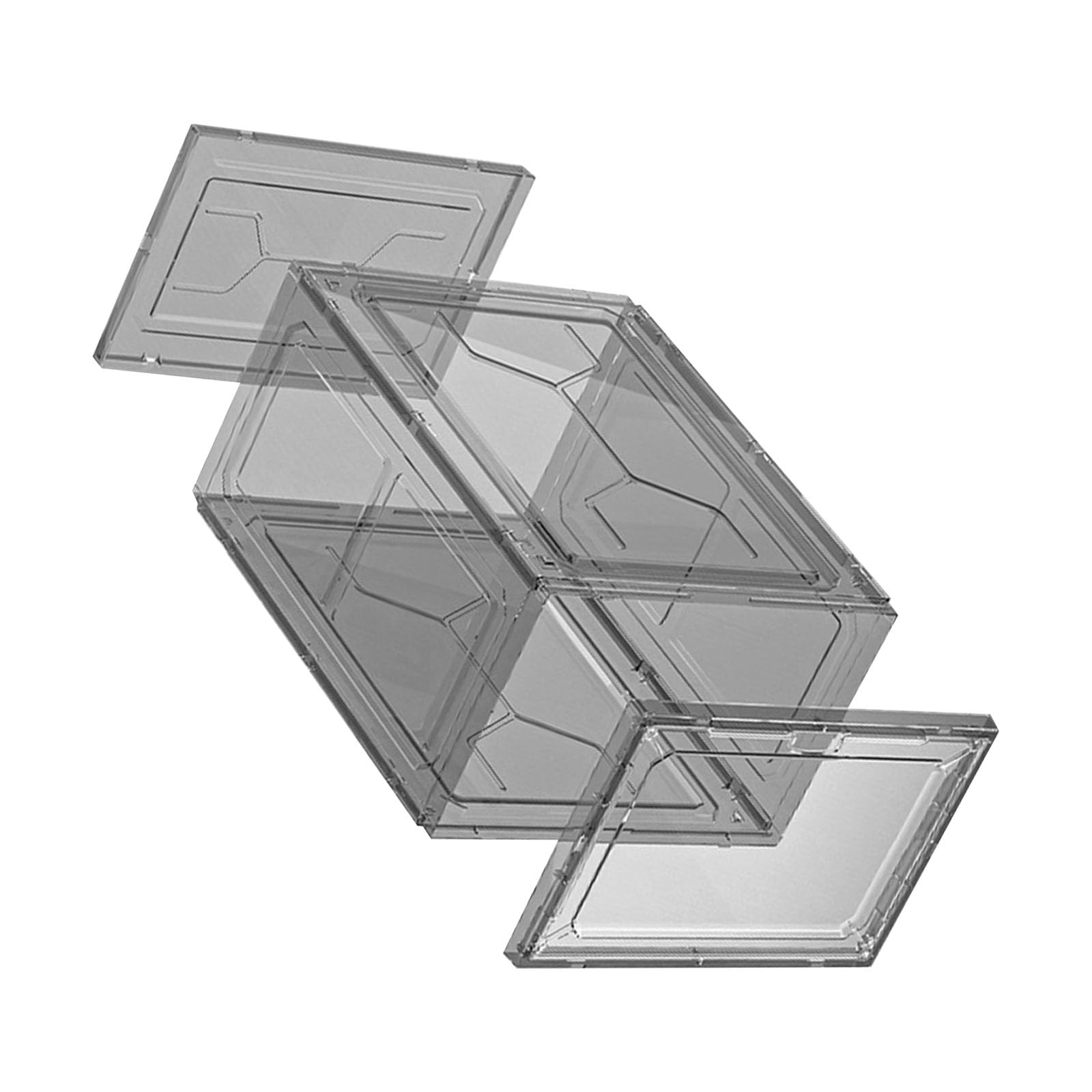 Supports de rangement empilables pour organiser le dressing familial avec clarté