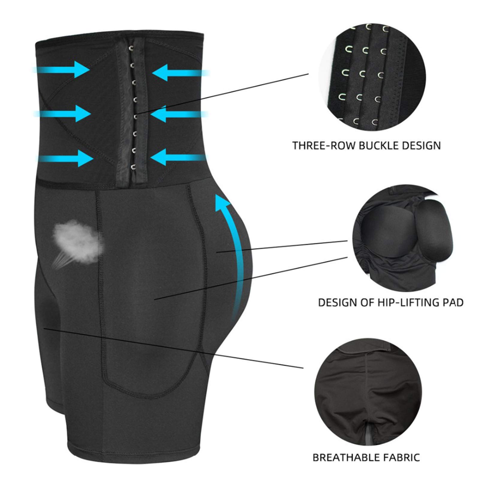 Generic Donne Mutande Imbottite Shapewear cvCushion Butt Lifter Pants per Le Donne, Women Silicone Hip Pads Silicone Falso Imbottito Mutandine Brief Underwear Shapewear
