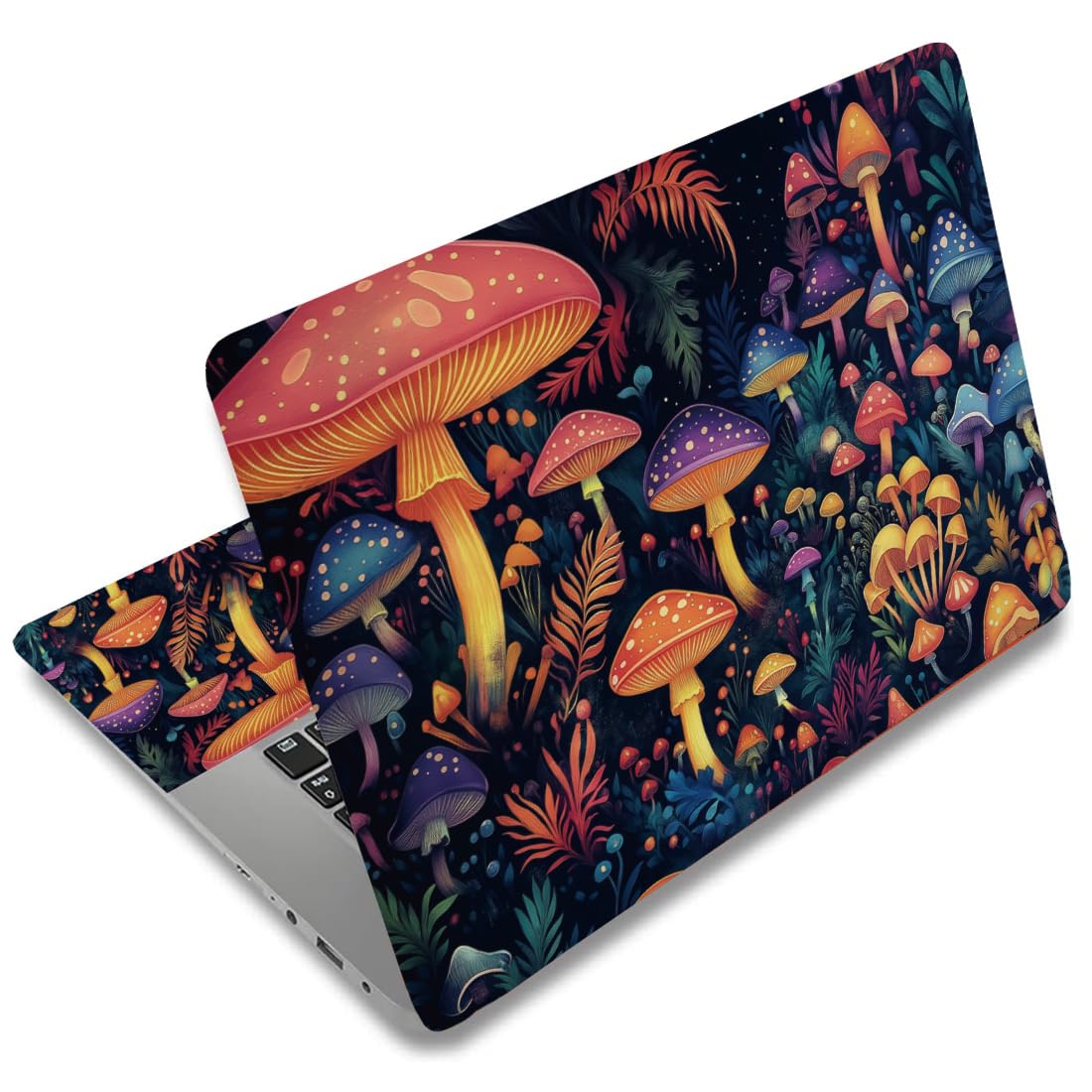 SUPERDANT Mushrooms Laptop Skin Sticker Decal Universal Laptop Notebook Protector 12 13 13.3 14 15 15.4 15.6 Inches Vinyl PC Cover Stickers Removable Waterproof Notebook Art Decal